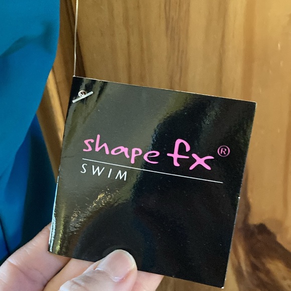 Women Shape FX teal blue one piece swim suit size 16 - NWT - Picture 5 of 13